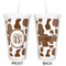 Cow Print Double Wall Tumbler with Straw - Approval
