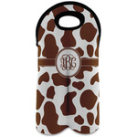 Cow Print Wine Tote Bag (2 Bottles) (Personalized)