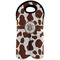 Cow Print Double Wine Tote - Front (new)