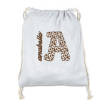 Cow Print Drawstring Backpack - Sweatshirt Fleece (Personalized)