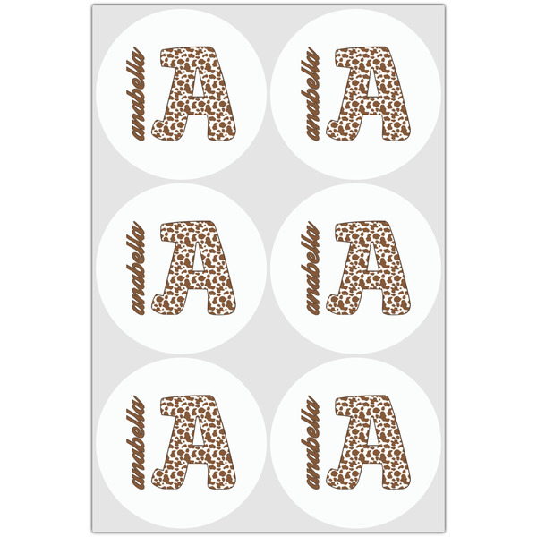 Cow Print Drink Topper - XLarge - Set of 6