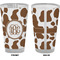 Cow Print Pint Glass - Full Color - Front & Back Views