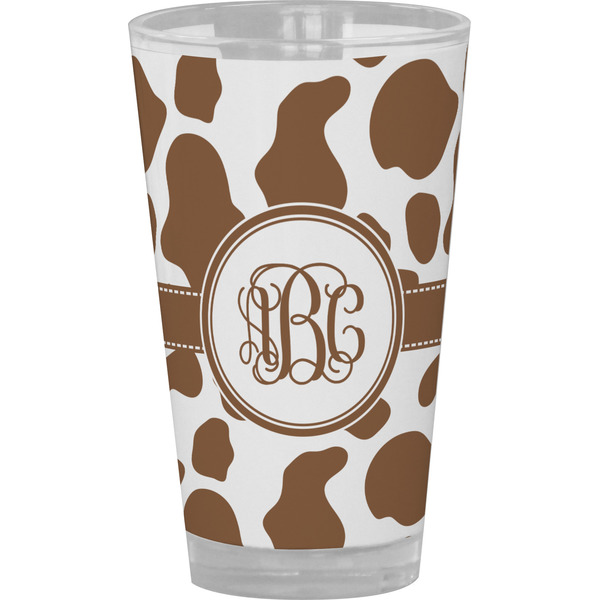 Custom Cow Print Pint Glass - Full Color (Personalized)