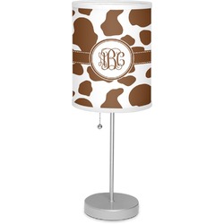 Cow Print 7" Drum Lamp with Shade Polyester (Personalized)