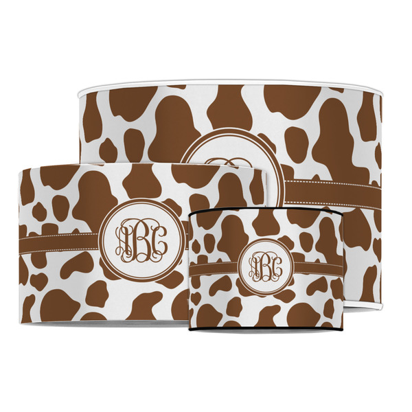 Cow Print Drum Lampshades - MAIN