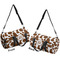 Cow Print Duffle bag small front and back sides