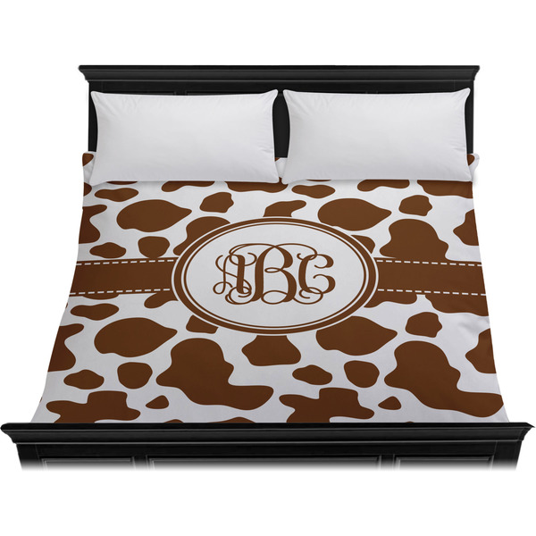 Cow Print Duvet Cover - King - On Bed - No Prop