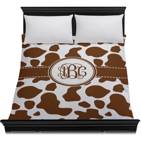 Cow Print Duvet Cover - Queen - On Bed - No Prop