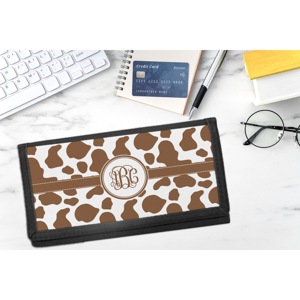 Cow Print DyeTrans Checkbook Cover - LIFESTYLE