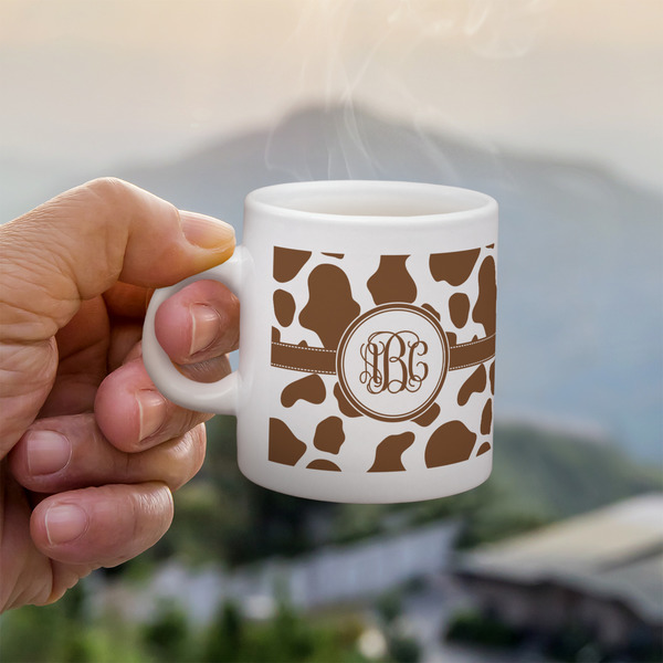 Custom Cow Print Single Shot Espresso Cup - Single (Personalized)