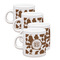 Cow Print Espresso Cup Group of Four Front