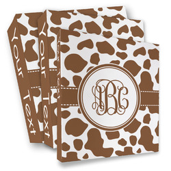 Cow Print 3 Ring Binder - Full Wrap (Personalized)