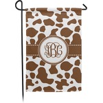 Cow Print Small Garden Flag - Double Sided w/ Monograms