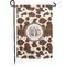 Cow Print Small Garden Flag - Double Sided w/ Monograms