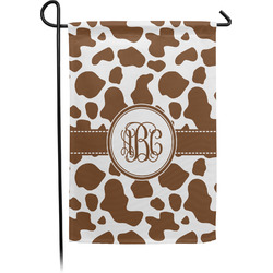 Cow Print Small Garden Flag - Single Sided w/ Monograms