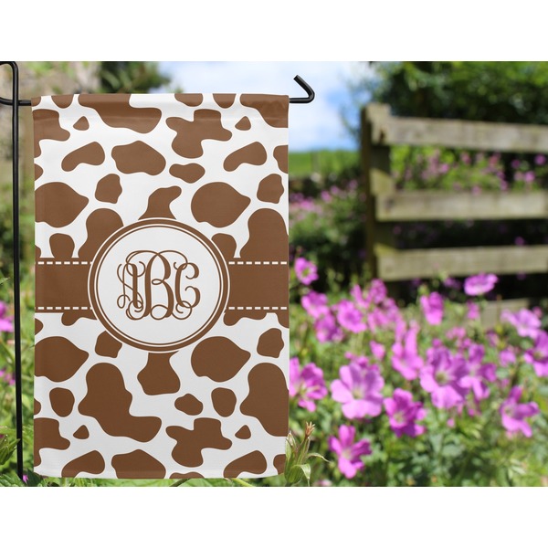 Cow Print Garden Flag - Outside In Flowers