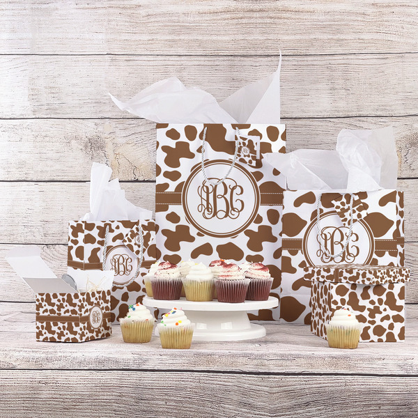 Cow Print Gift Bags - In Context