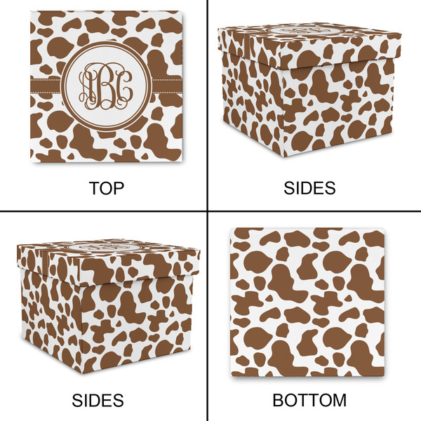 Cow Print Gift Boxes with Lid - Canvas Wrapped - Large - Approval