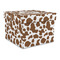 Cow Print Gift Boxes with Lid - Canvas Wrapped - Large - Front/Main