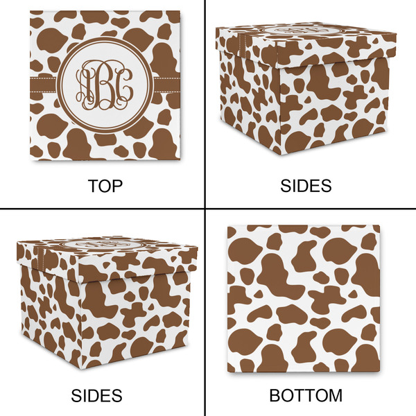 Cow Print Gift Boxes with Lid - Canvas Wrapped - Small - Approval