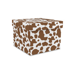 Cow Print Gift Box with Lid - Canvas Wrapped - Small (Personalized)