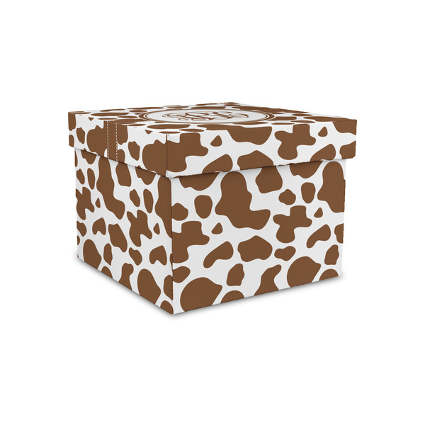 Custom Cow Print Gift Box with Lid - Canvas Wrapped - Small (Personalized)