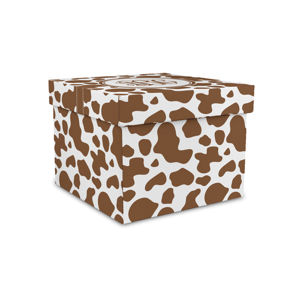 Cow Print Gift Boxes with Lid - Canvas Wrapped - Small - Front/Main
