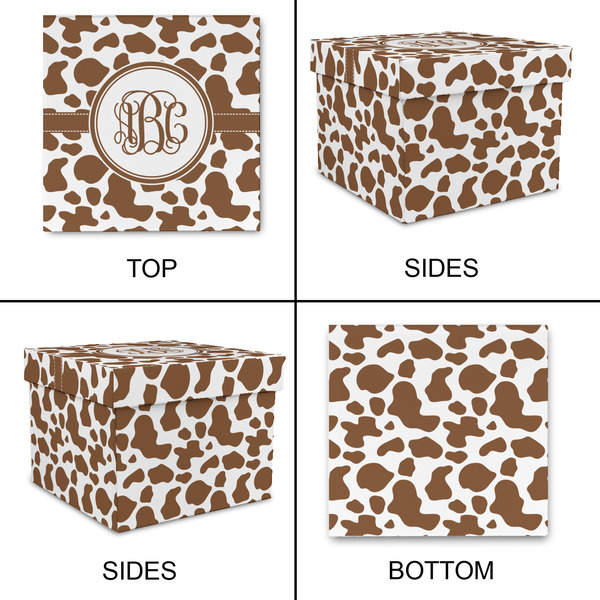 Cow Print Gift Boxes with Lid - Canvas Wrapped - X-Large - Approval
