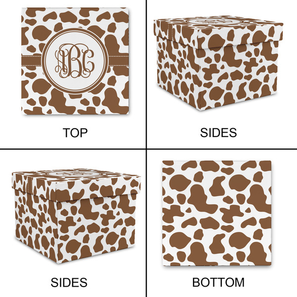 Cow Print Gift Boxes with Lid - Canvas Wrapped - XX-Large - Approval