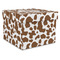 Cow Print Gift Box with Lid - Canvas Wrapped - XX-Large (Personalized)