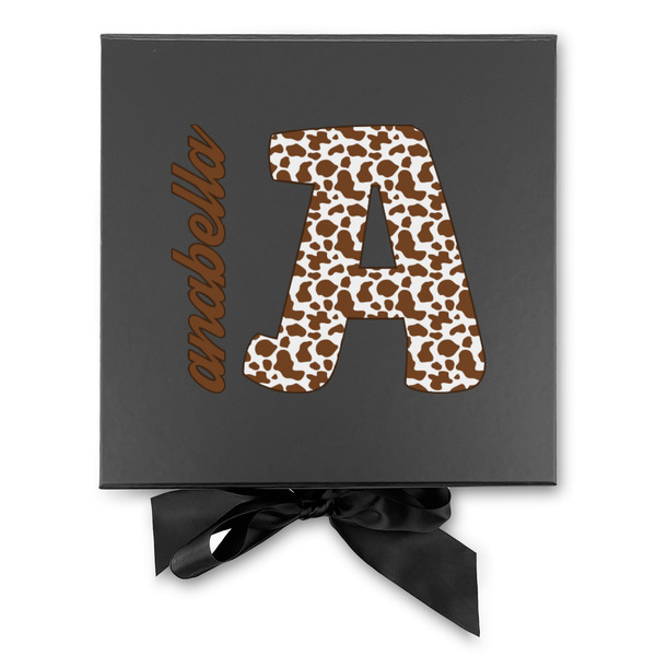 Cow Print Gift Boxes with Magnetic Lid - Black - Approval