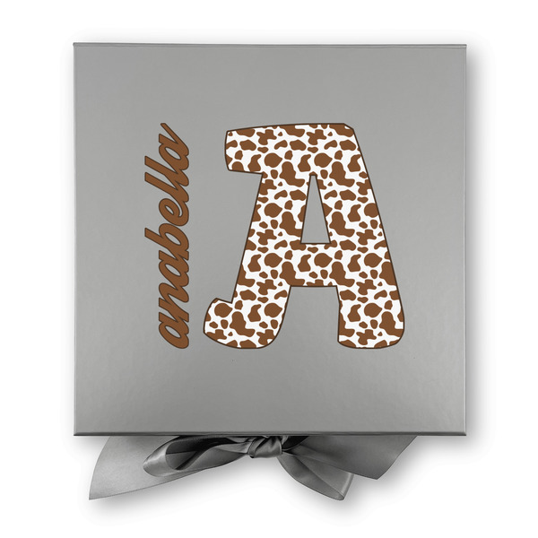 Cow Print Gift Boxes with Magnetic Lid - Silver - Approval