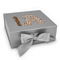 Cow Print Gift Boxes with Magnetic Lid - Silver - Front