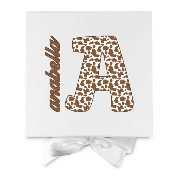 Cow Print Gift Boxes with Magnetic Lid - White - Approval