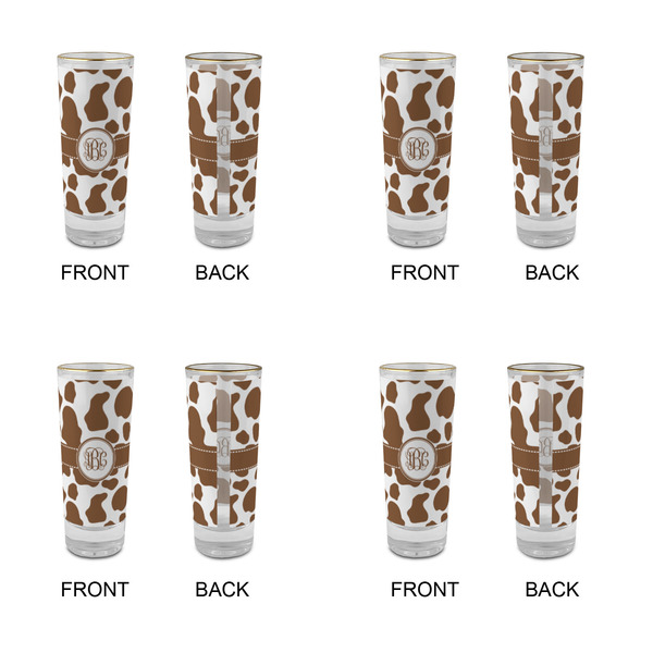 Cow Print Glass Shot Glass - 2 oz - Set of 4 - APPROVAL