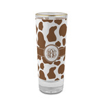 Cow Print 2 oz Shot Glass -  Glass with Gold Rim - Single (Personalized)