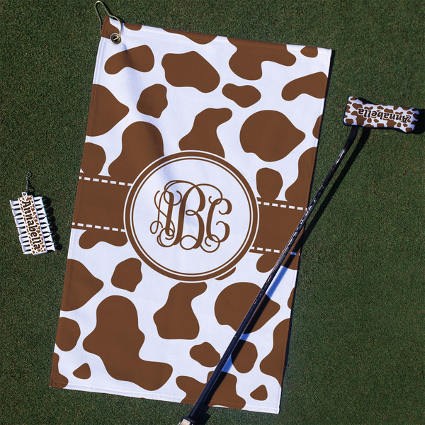 Custom Cow Print Golf Towel Gift Set (Personalized)