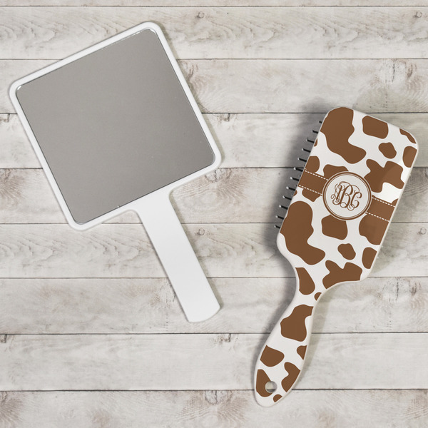Cow Print Hair Brush - In Context