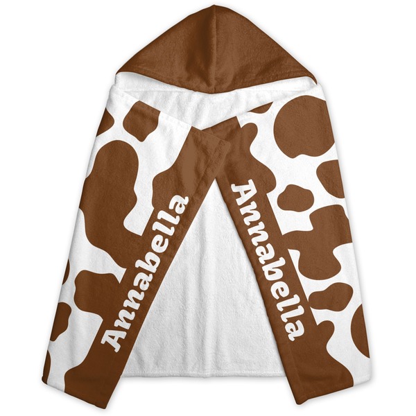 Cow Print Hooded Towel - Folded