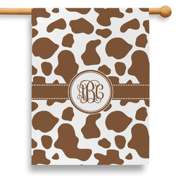 Cow Print 28" House Flag - Double Sided (Personalized)