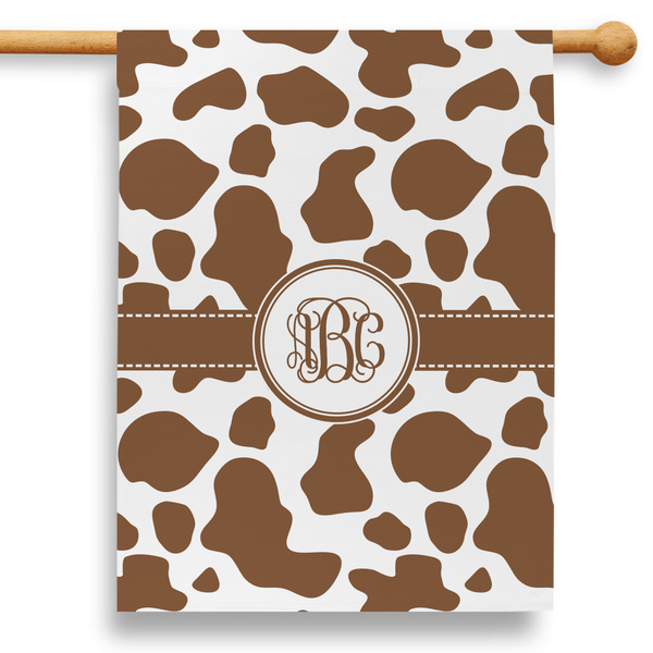 Custom Cow Print 28" House Flag (Personalized)