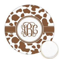 Cow Print Printed Cookie Topper - Round (Personalized)
