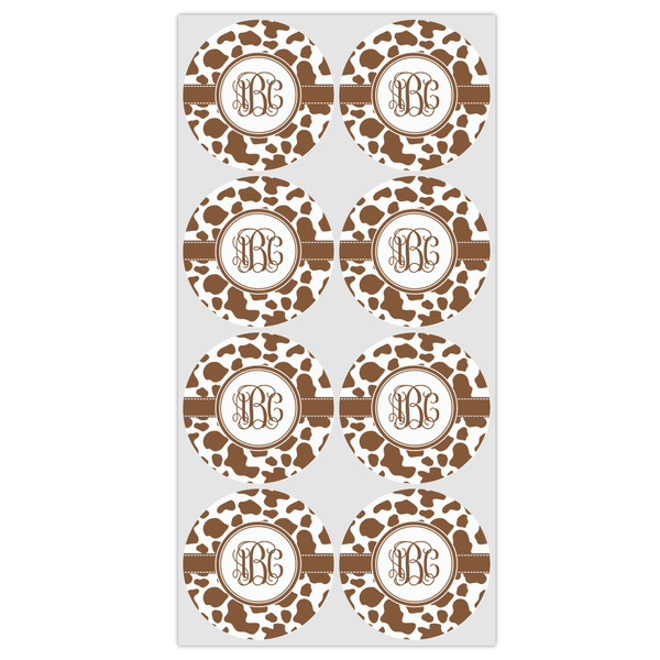 Cow Print Icing Circle - Medium - Set of 8