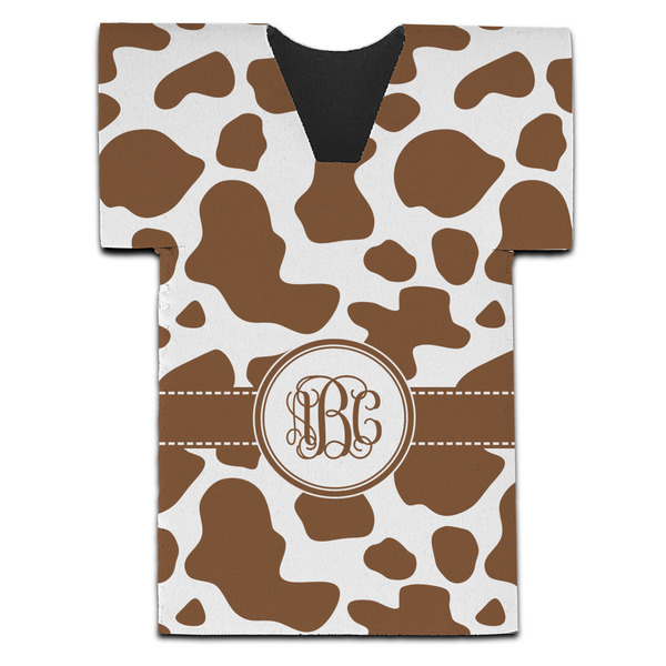 Cow Print Jersey Bottle Cooler - Set of 4 - FRONT (flat)