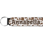 Cow Print Neoprene Keychain Fob (Personalized)