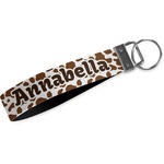 Cow Print Webbing Keychain Fob - Small (Personalized)