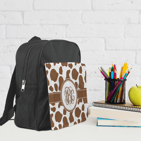 Cow Print Kid's Backpack - Lifestyle