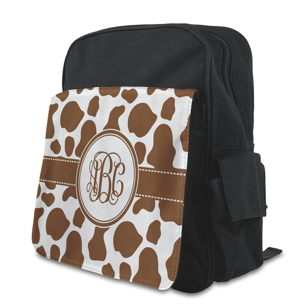 Custom Cow Print Preschool Backpack (Personalized)