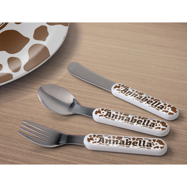 Cow Print Kids Flatware w/ Plate