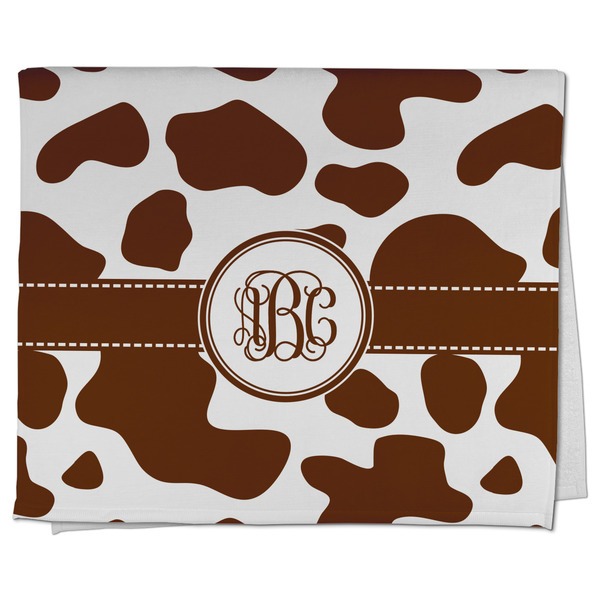 Custom Cow Print Kitchen Towel - Poly Cotton w/ Monograms